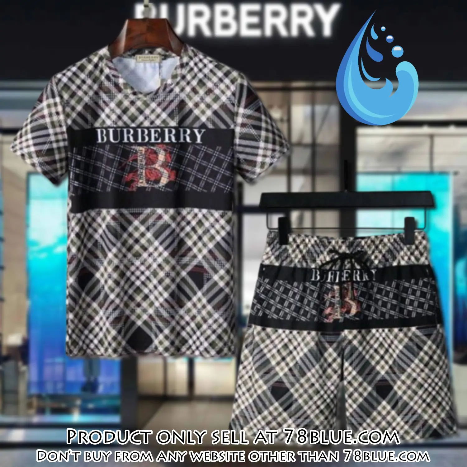 Burberry combo unisex tshirt & short limited luxury outfit cts1033 78b0940807